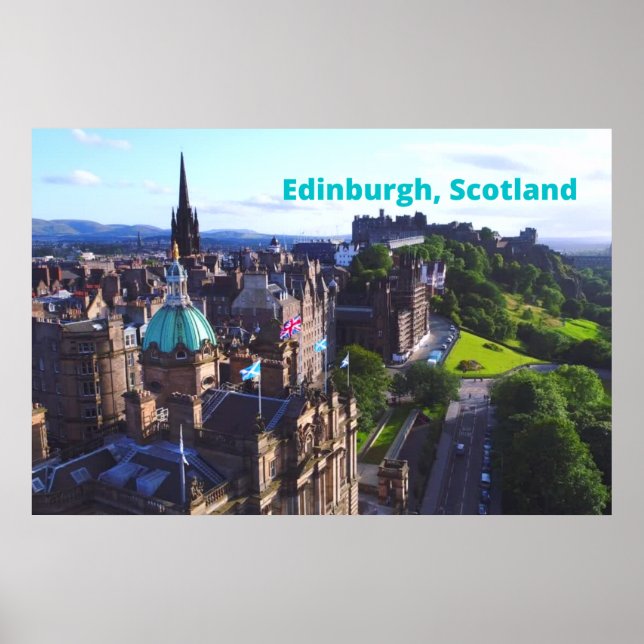 Poster Edimbourg, Ecosse Beaux bâtiments historiques (Devant)