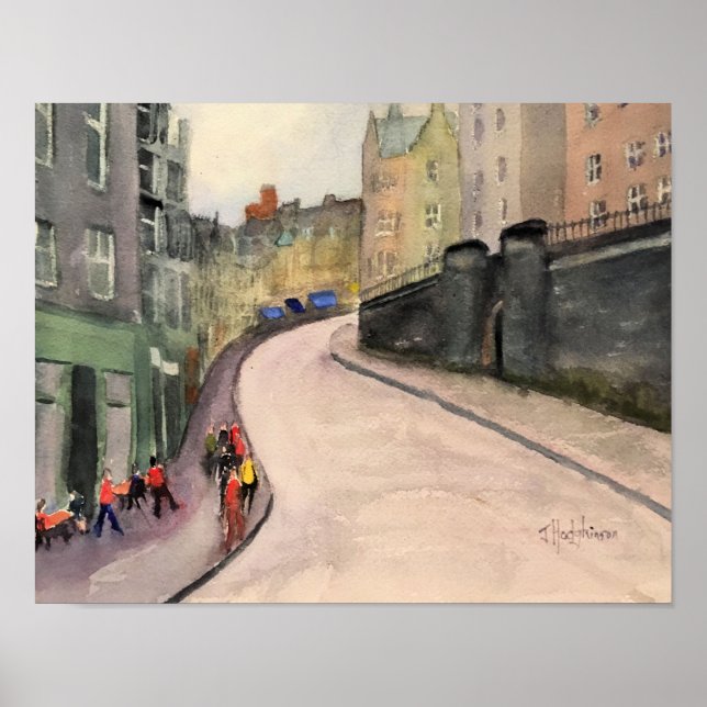 POSTER EDINBURGH, COULEUR D'EAU ÉCOSSE (Devant)