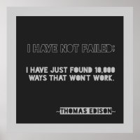 Edison 10,000 façons Encouragement Typographie Cit