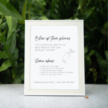 Éditable Blow Up their Phones Mariage Photo Sign