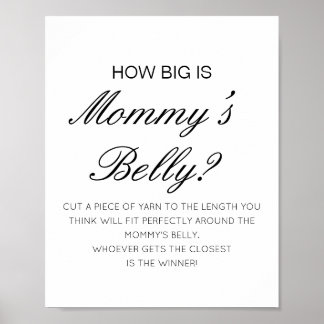 Poster Editable How Big is Mommy's Belly Game