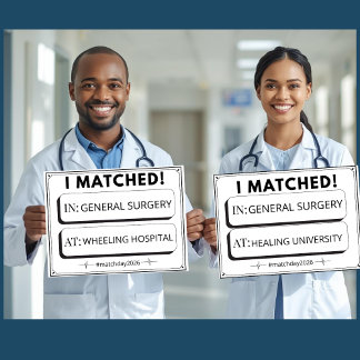 Poster Editable Match Day Sign Medical Graduation