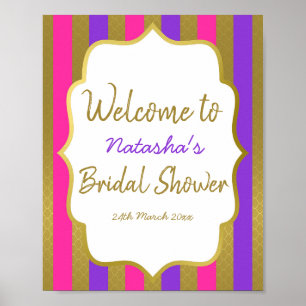 Poster Editable Moroccan Party Welcome Sign 8x10