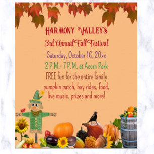 Poster Editable Town Fall Festival