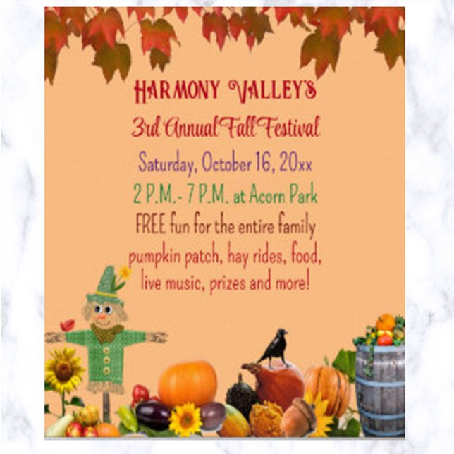 Poster Editable Town Fall Festival (Créateur téléchargé)