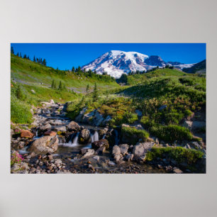 Poster Edith Creek et Mount Rainier Morning Light
