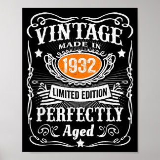 Poster Édition 1932 Lied vintage Cadeaux 95 ans 95e