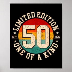 Poster édition limitée 50 ans vintage 1976 50ème