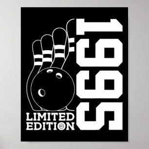 Poster Édition limitée Bowling d'anniversaire 1995
