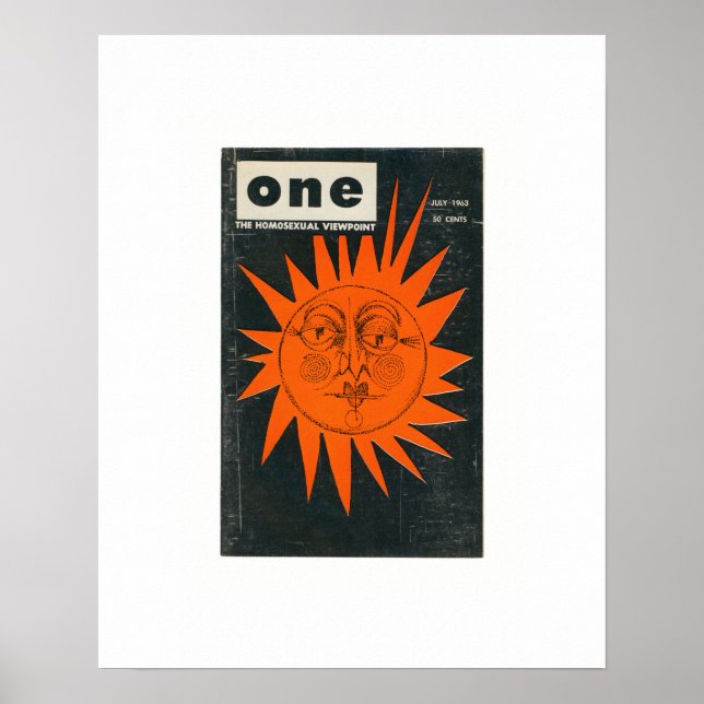 Poster Edition limitée ONE Magazine, juillet 1963 Imprime (Devant)