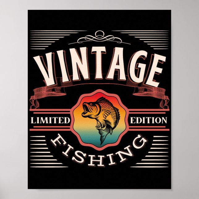 POSTER ÉDITION LIMITÉE PÊCHE VINTAGE  (Devant)
