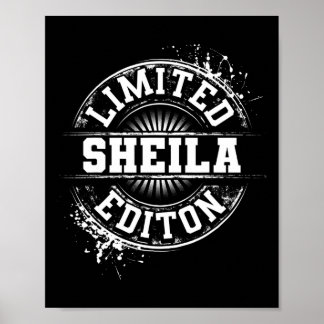 Poster Édition limitée Sheila Cadeau drôle personnalisé N