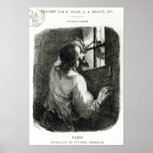 Poster Edmond Dantes emprisonné dans le d'If de château