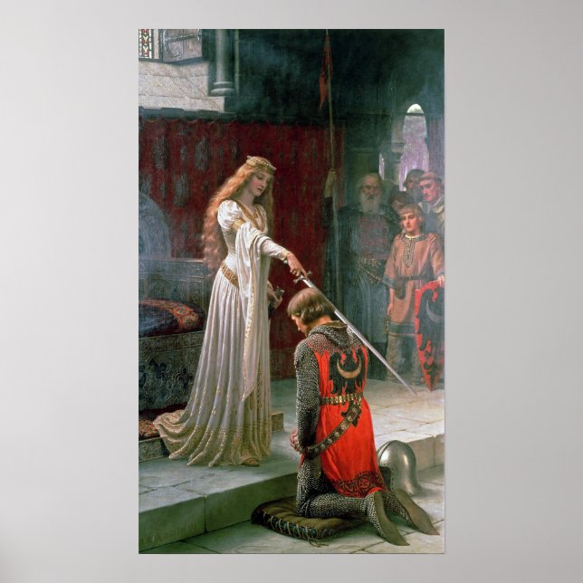 Poster Edmund Blair Leighton Accolade (Devant)