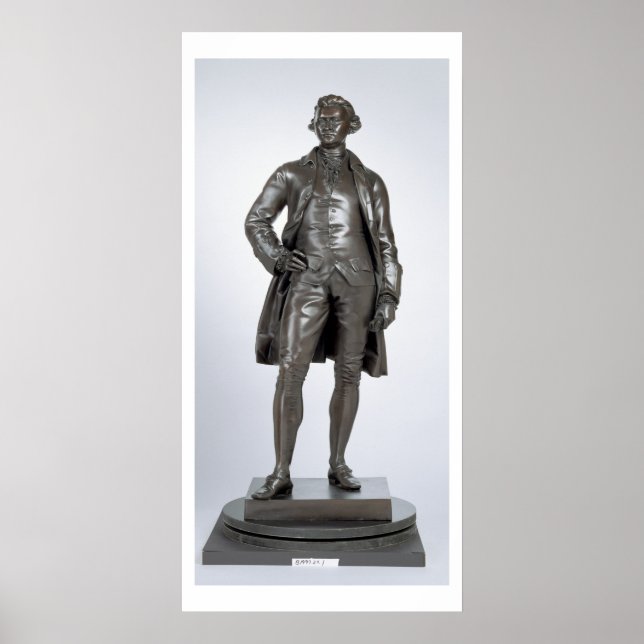 Poster Edmund Burke (1729-97) 1865 (bronze) (Devant)