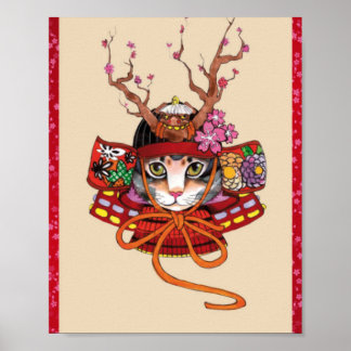 Poster Edo Samurai Neko