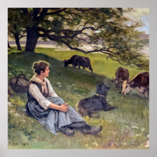 Poster Edouard Debat-Ponsan La Crevette