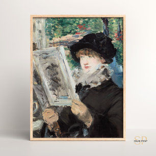 Poster Edouard Édouard Manet Femme Lecture Peinture Art