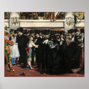 Poster Edouard Manet - Bal masqué à l'Opéra