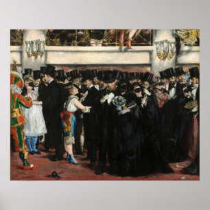 Poster Edouard Manet - Bal masqué à l'Opéra