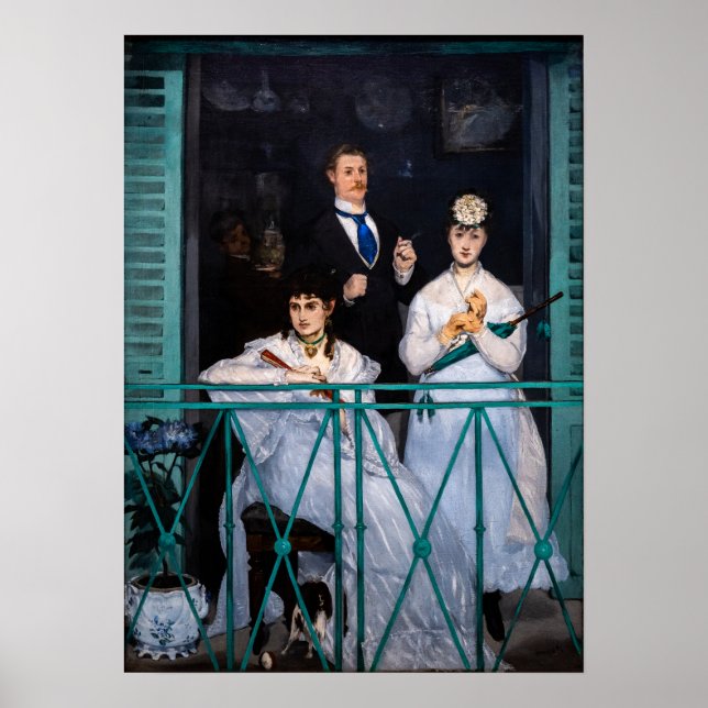 Poster Edouard Manet - Balcon / Le Balcon (Devant)