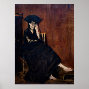 Poster Edouard Manet - Berthe Morisot avec ventilateur