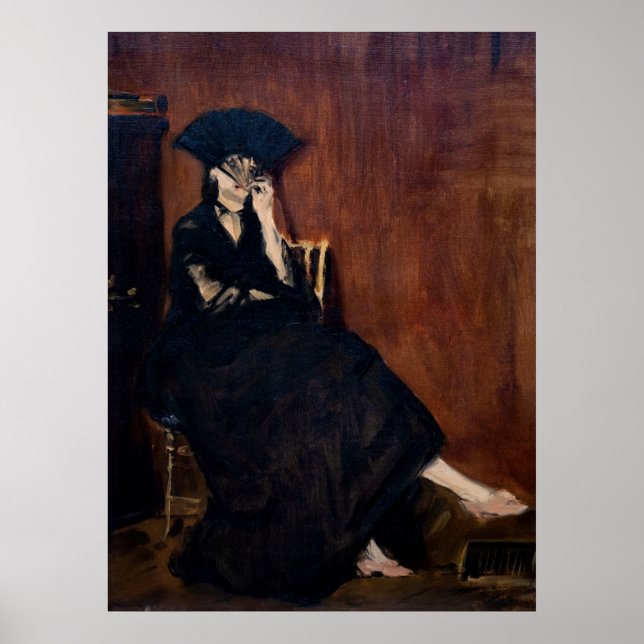 Poster Edouard Manet - Berthe Morisot avec ventilateur (Devant)