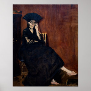 Poster Edouard Manet - Berthe Morisot avec ventilateur