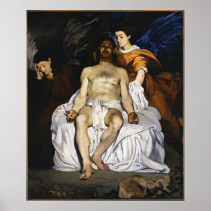 Poster Edouard Manet - Christ mort avec les anges - 1864