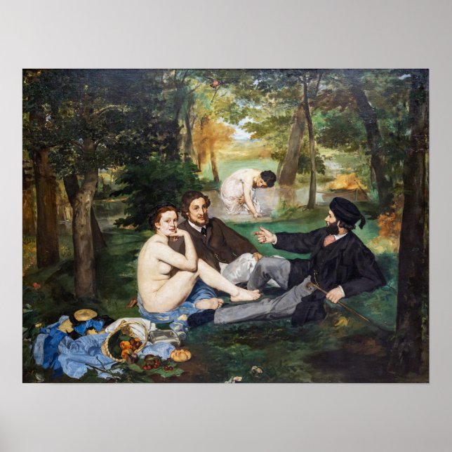 Poster Edouard Manet - Déjeuner sur l'herbe (Devant)