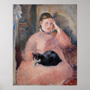 Poster Edouard Manet - Femme avec chat