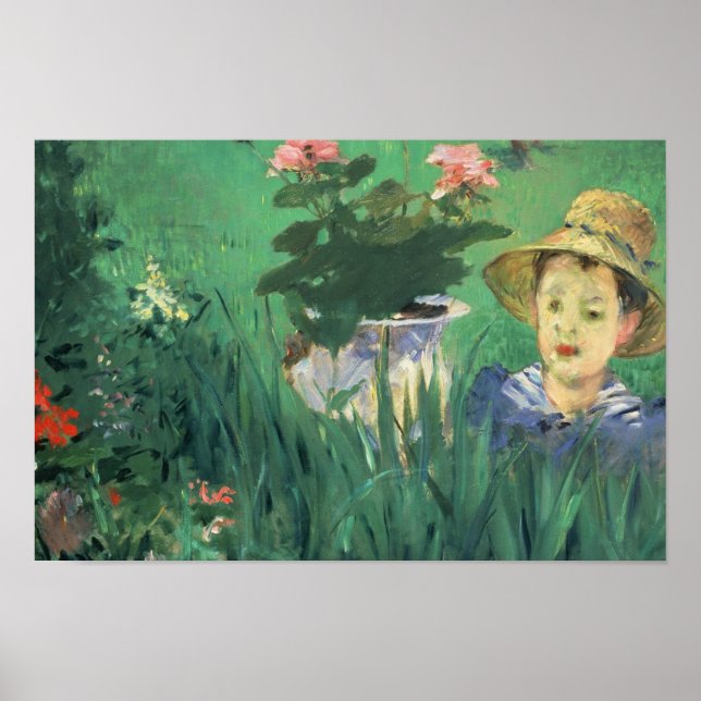 Poster Édouard Manet - Garçon en fleurs (Devant)