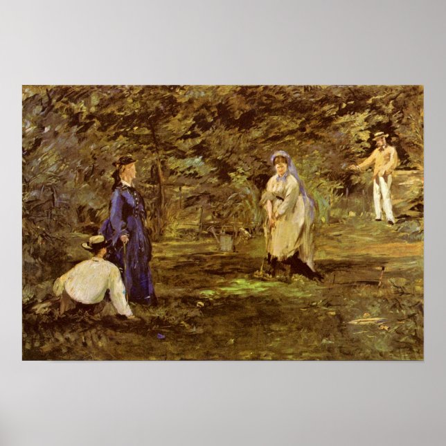 Poster edouard Manet - jeu de croquet (Devant)