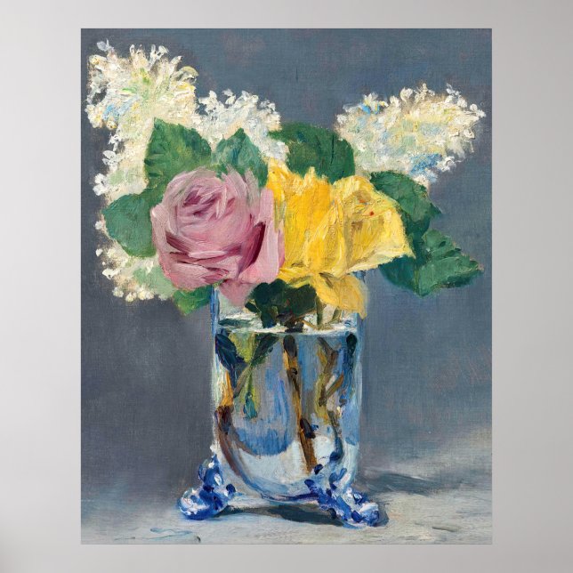 Poster Edouard Manet - Lilacs et Rose (Devant)