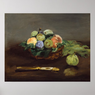 Poster Edouard Manet - Panier de Fruits