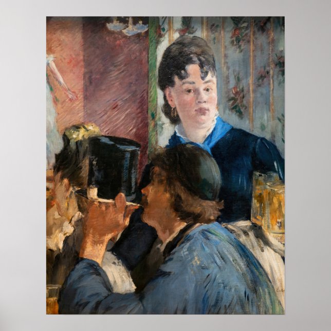 Poster Edouard Manet - Serveuse de bock (Devant)