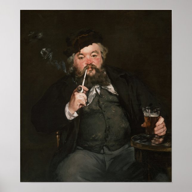 Poster Edouard Manet - Un bon verre de bière / Le bon boc (Devant)