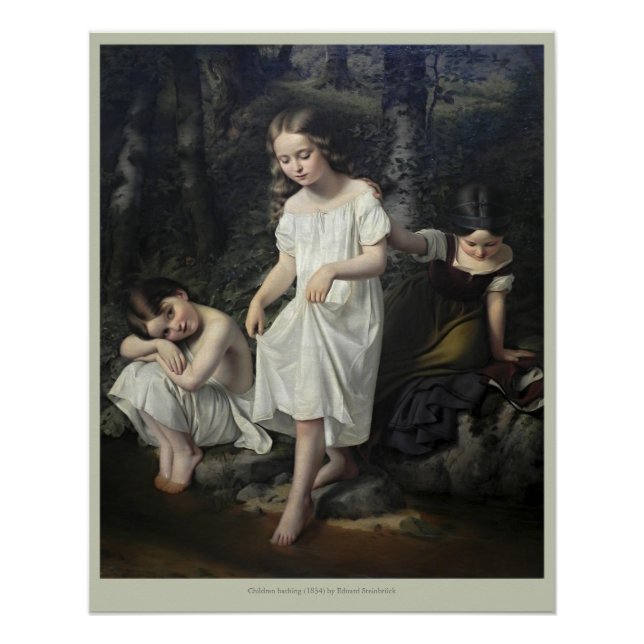 Poster Eduard Steinbrück Enfants bain CC0563 (Devant)
