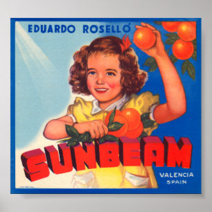Poster Eduardo Roselli Étiquette Vintage Crate