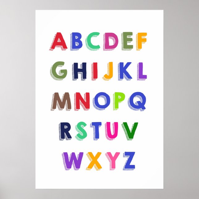 Poster Éducatif Pour Enfants, Alphabet Pour Enfant (Devant)