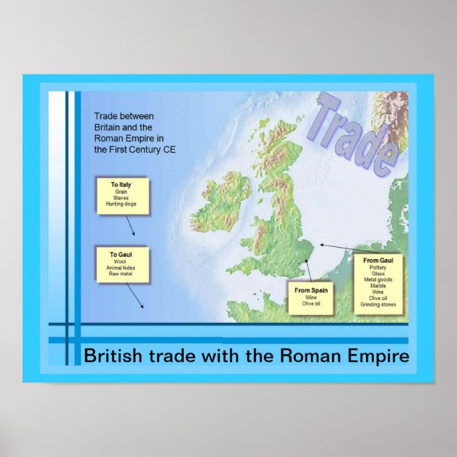 Poster Éducation, Histoire, Romains, Commerce britannique (Devant)