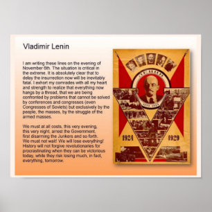 Poster Education,History, Russia, Vladimir Lenin