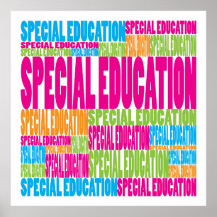 Poster Éducation spéciale colorée