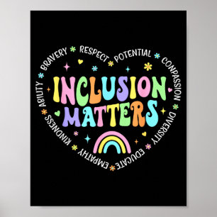 Poster Éducation spéciale inclusive pour enseignante femm