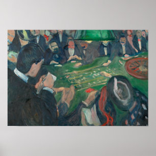 Poster Edvard Munch - À la table de roulette