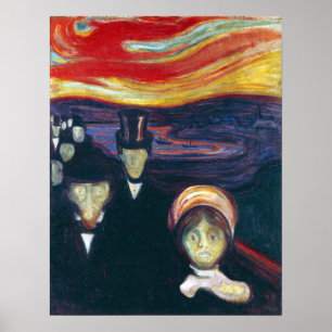 Poster Edvard Munch Anxiété