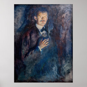 Poster Edvard Munch - Autoportrait avec cigarette
