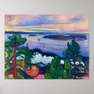 Poster Edvard Munch - Fumée de train
