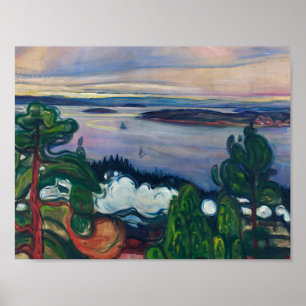 Poster Edvard Munch - Fumée de train