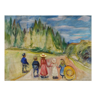 Poster Edvard Munch - La forêt Fairytale